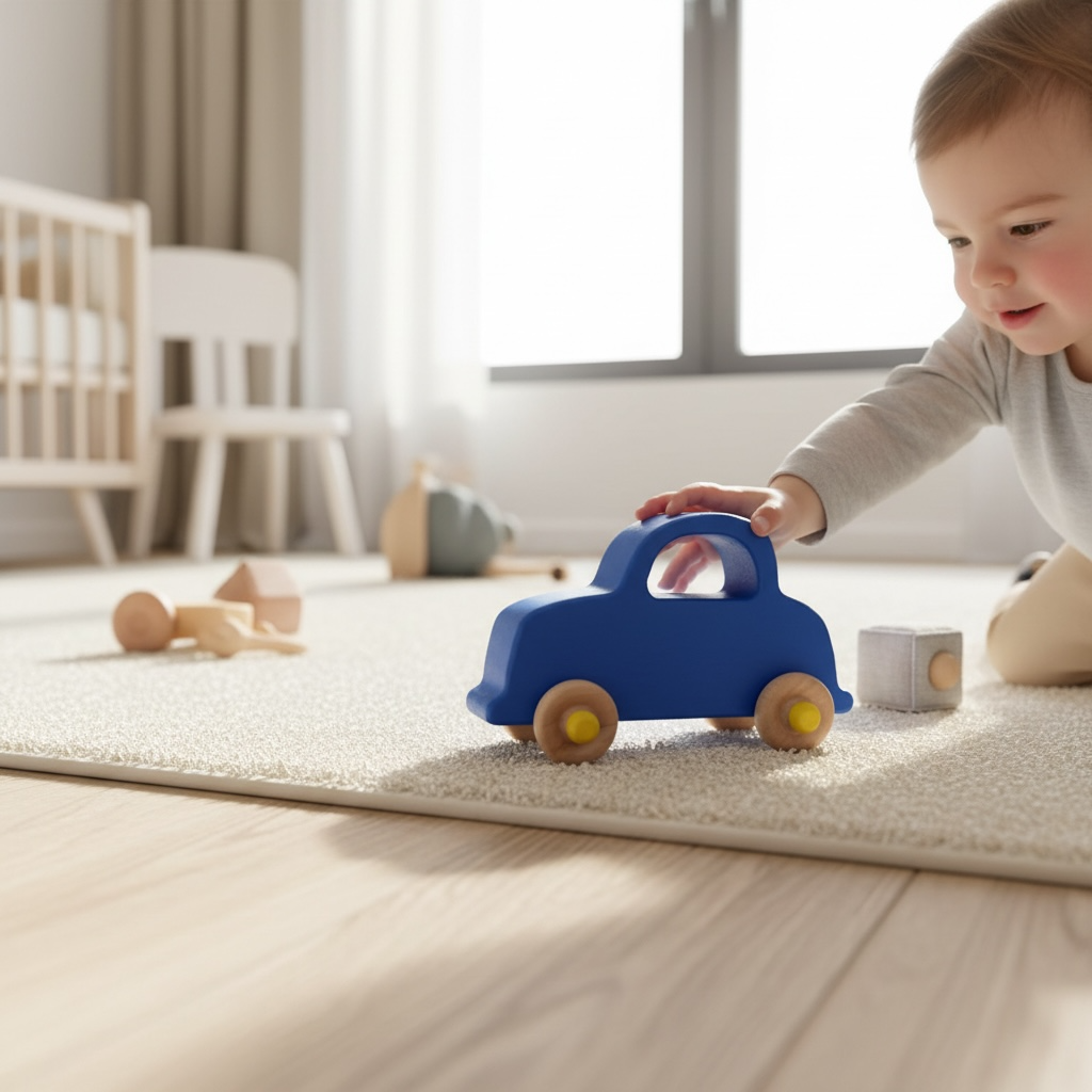 Wooden Toy Car – Handcrafted Non-toxic Pine Safe Toddler Push Toy