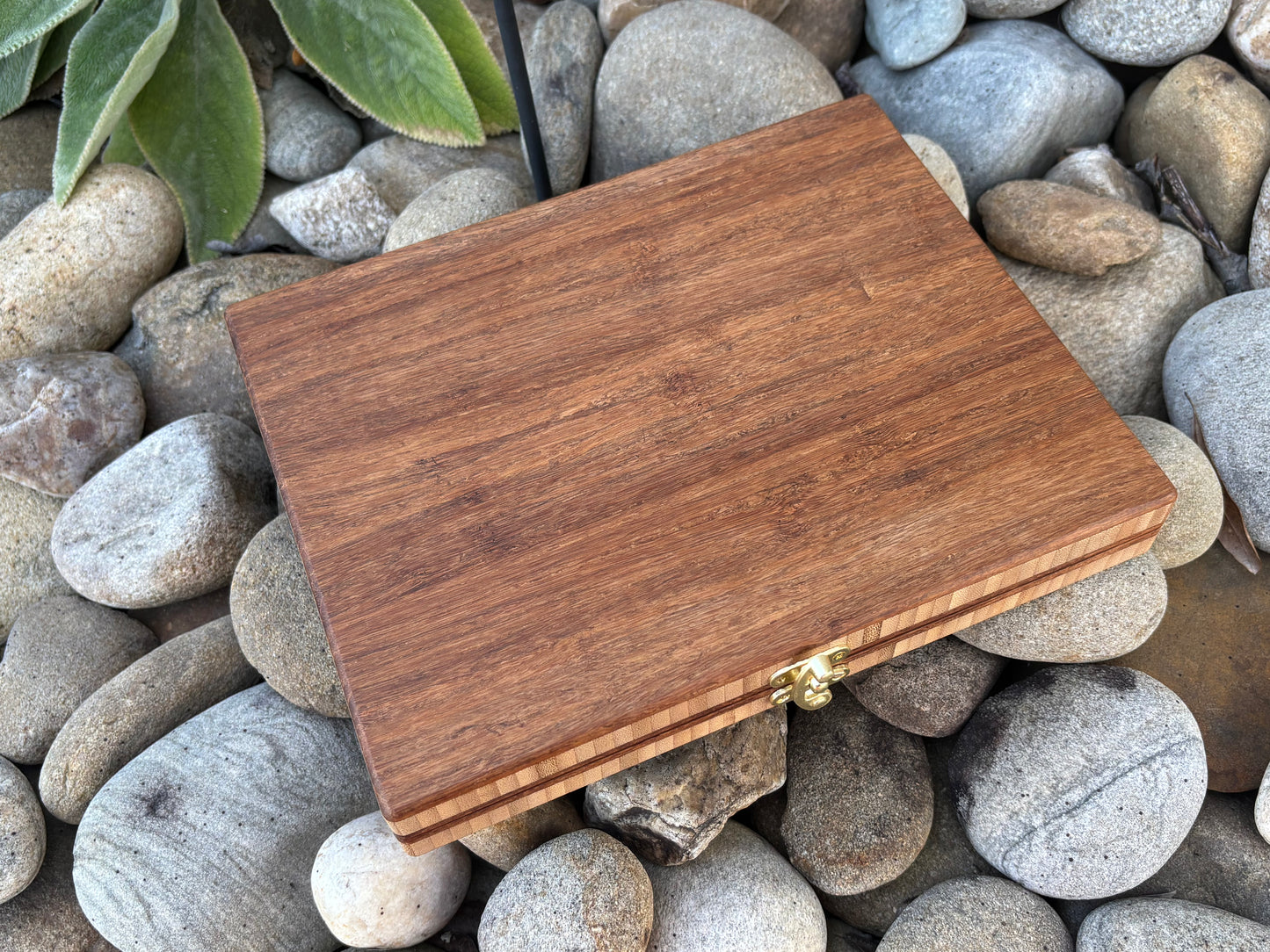 Travel Game Set – Bamboo Box with Dominoes & Playing Cards