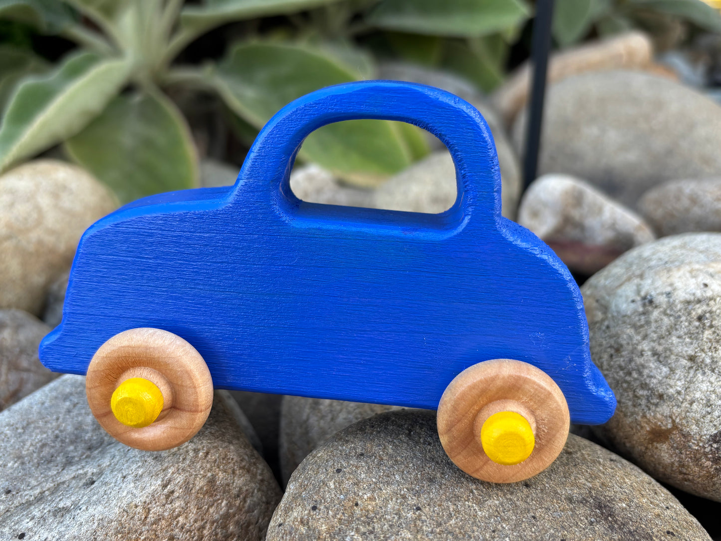 Wooden Toy Car – Handcrafted Non-toxic Pine Safe Toddler Push Toy