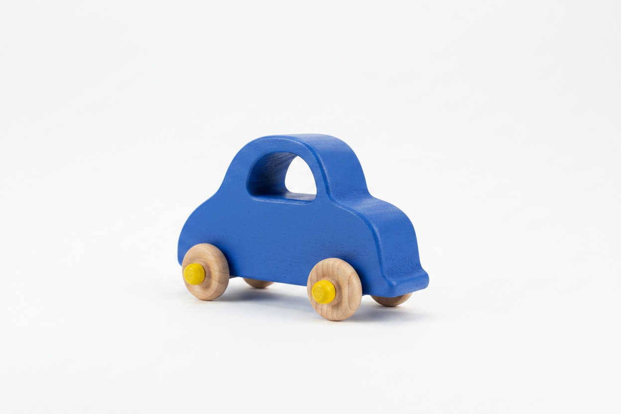 Wooden Toy Car – Handcrafted Non-toxic Pine Safe Toddler Push Toy
