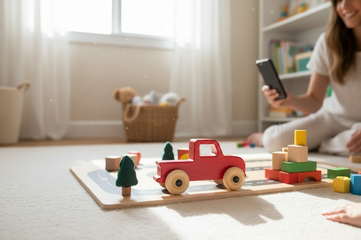 Wooden Toy Truck – Non-toxic Pine Wood Ages 3 and Up