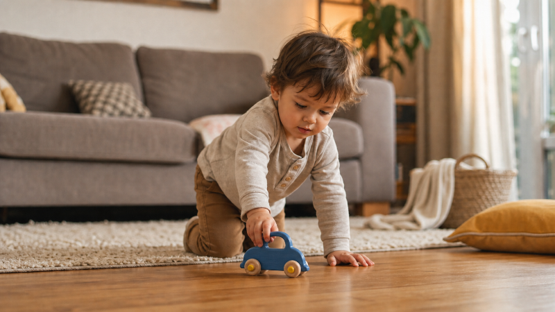 Wooden Toy Car – Handcrafted Non-toxic Pine Safe Toddler Push Toy